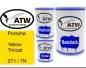 Preview: Porsche, Yellow Tricoat, 0T1 / 7N: 500ml Lackdose + 500ml Klarlack + 250ml Härter - Set, von ATW Autoteile West.